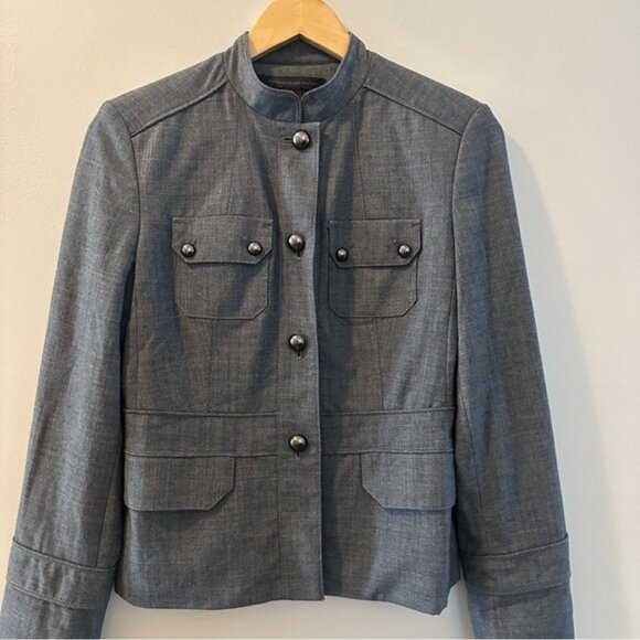 VTG Express Design Studio Military Inspired Utilitycore Jacket Gray Size 4 - Picture 5 of 11
